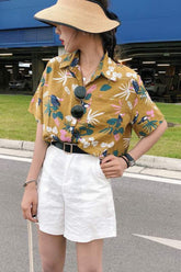 Short Sleeve Fresh Floral Blouse Shirt